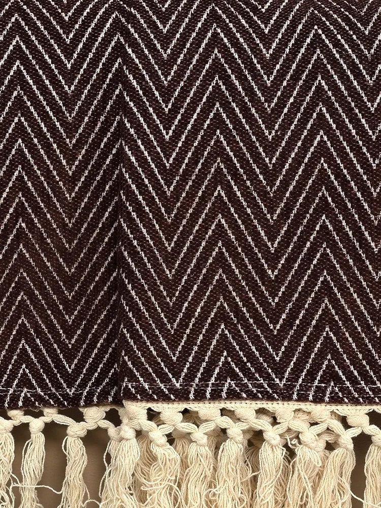 SARAL HOME EASY LIVING Home Brown Chenille Sofa Throw